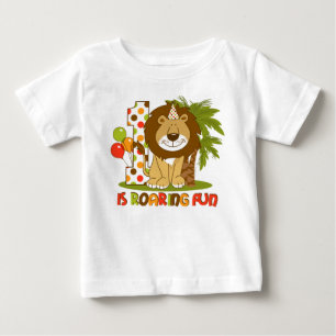 T-shirt Pour Bébé Ęr anniversaire de lion mignon