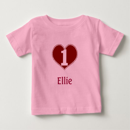T-shirt Pour Bébé Ęr anniversaire de Valentine (Devant)