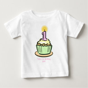 T-shirt Pour Bébé ęr anniversaire - petit gâteau