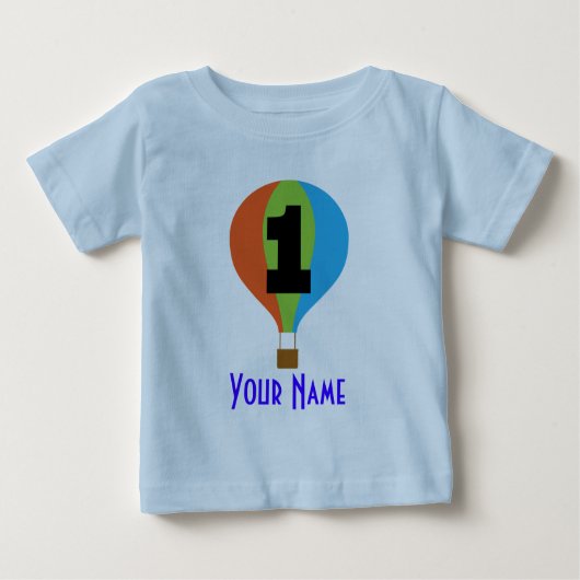 T-shirt Pour Bébé ęr Ballon à air chaud d'anniversaire (Devant)