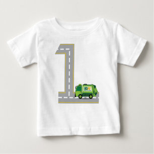 T-shirt Pour Bébé ęr Camion à ordures d'anniversaire