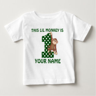 T-shirt Pour Bébé ęr Chemise personnalisée par singe de garçon