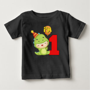 T-shirt Pour Bébé ęr Dinosaure de fête d'anniversaire