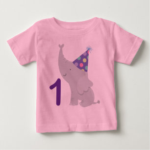 T-shirt Pour Bébé ęr Éléphant d'anniversaire