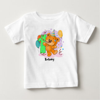 T-shirt Pour Bébé ęr Ours de nounours d'anniversaire