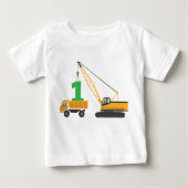 T-shirt Pour Bébé ęr Pièce en t de construction d'anniversaire (Devant)