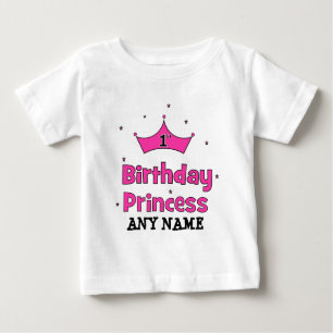 T-shirt Pour Bébé ęr Princesse d'anniversaire ! avec la couronne