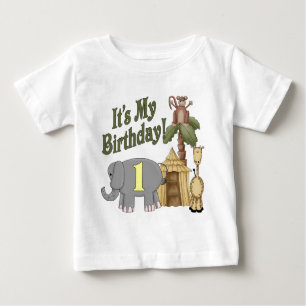T-shirt Pour Bébé ęr Safari d'anniversaire