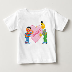 T-shirt Pour Bébé Ernie & Bert Grand Cœur de la Saint-Valentin