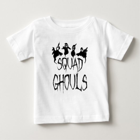 T-shirt Pour Bébé Escadron d'Halloween Ghouls (Devant)