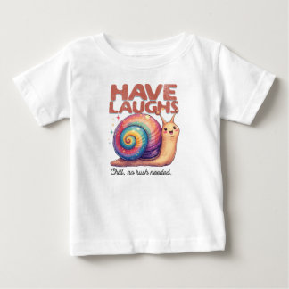 T-shirt Pour Bébé Escargot Arc-en-Ciel Mignon Inspirant Des Rires