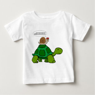 T-shirt Pour Bébé Escargot et tortue - duo de Turbo