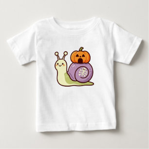 T-shirt Pour Bébé Escargot mignon d'Halloween