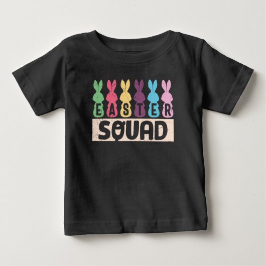 T-shirt Pour Bébé Escouade de Pâques Mignonnes lapines de Pâques  (Devant)