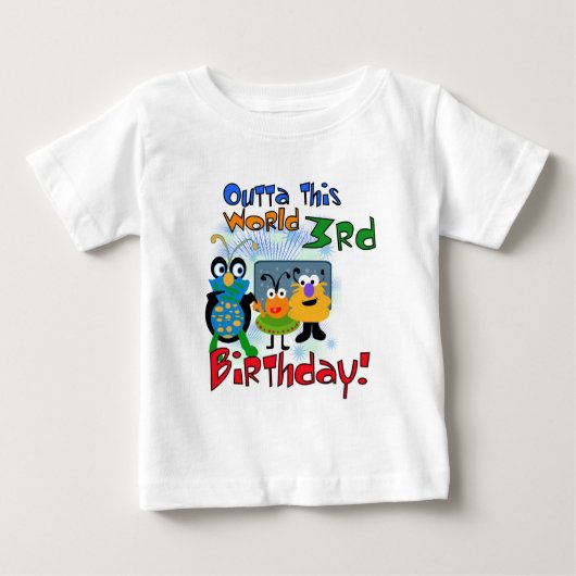 T-shirt Pour Bébé Espace extra-atmosphérique 3ème anniversaire Tshir (Devant)