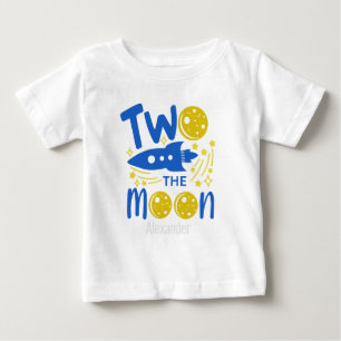 T-shirt Pour Bébé Espace extra-atmosphérique Lune 2e anniversaire mo
