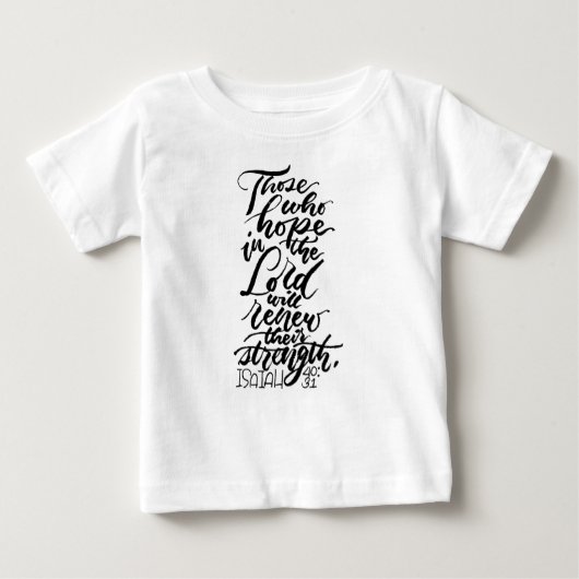 T-shirt Pour Bébé Espoir dans le seigneur Brush Script (Devant)