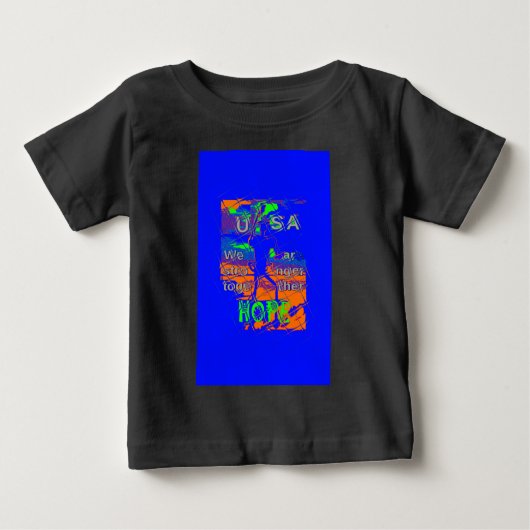 T-shirt Pour Bébé Espoir psychédélique des Etats-Unis : Art Blue Uni (Devant)