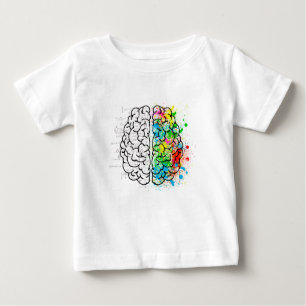 T-shirt Pour Bébé esprit cerveau psychologie idée coeurs