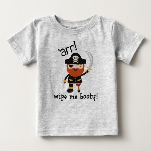 T-shirt Pour Bébé Essuie-moi Booty ! drôles de rameper bébé (Devant)