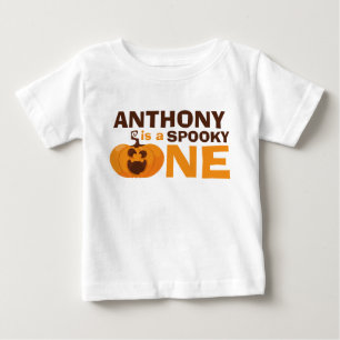 T-shirt Pour Bébé Est Éffrayant Un Citrouille d'Halloween 1er annive