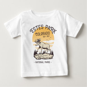 T-shirt Pour Bébé Estes Park Colorado National Park Moose Sunset