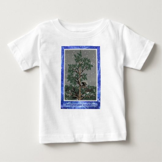 T-shirt Pour Bébé Et Une Porcupine Dans Un Pin Tree (Devant)