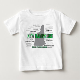 T-shirt Pour Bébé État du New Hampshire