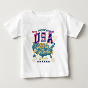 T-SHIRT POUR BÉBÉ ÉTATS-UNIS 250 ANS DE LIBERTÉ