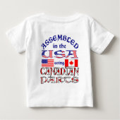 T-shirt Pour Bébé États-Unis pièces canadiennes 2 (Dos)