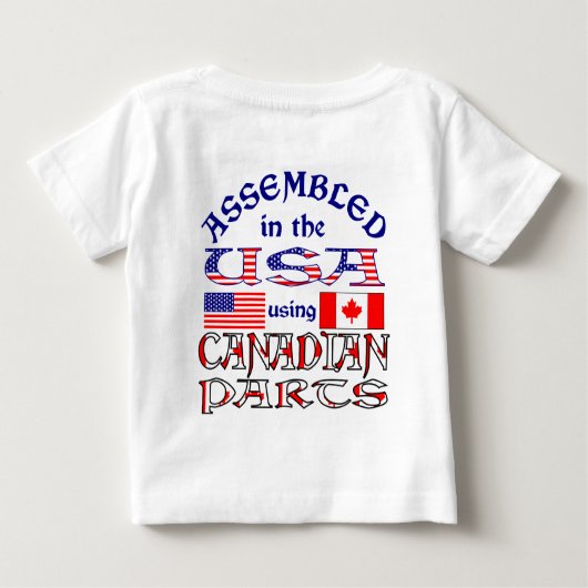 T-shirt Pour Bébé États-Unis pièces canadiennes 2 (Dos)