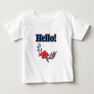 T-shirt Pour Bébé Été Bonjour Fleur