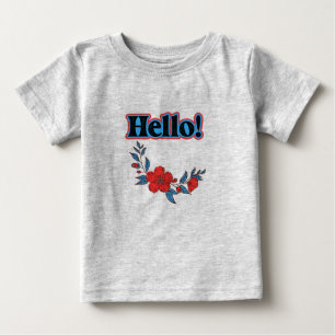 T-shirt Pour Bébé Été Bonjour Fleur