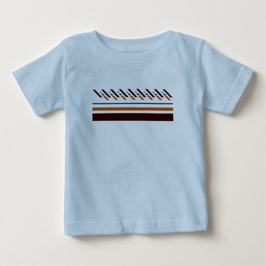 T-shirt Pour Bébé Été Rayé Coloré (Devant)