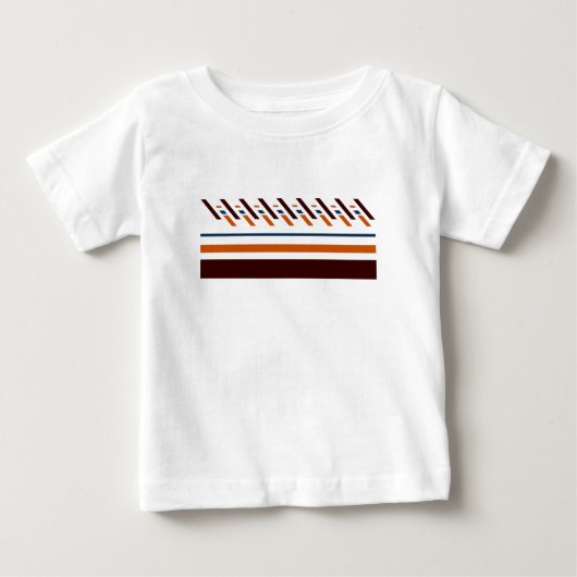 T-shirt Pour Bébé Été rayé coloré (Devant)