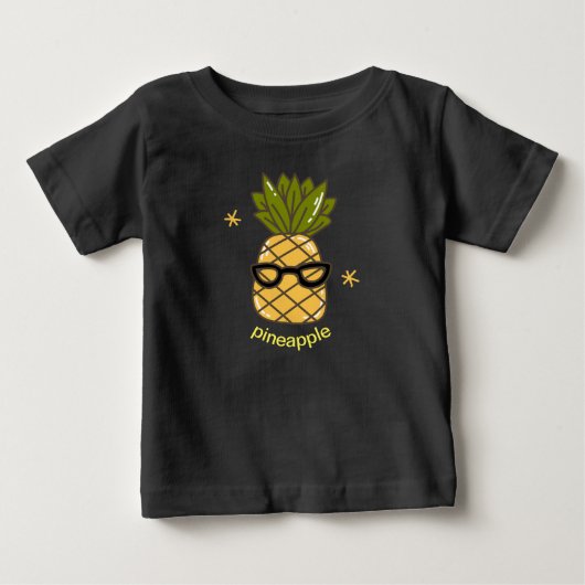 T-shirt Pour Bébé Été Tropical Ananas (Devant)