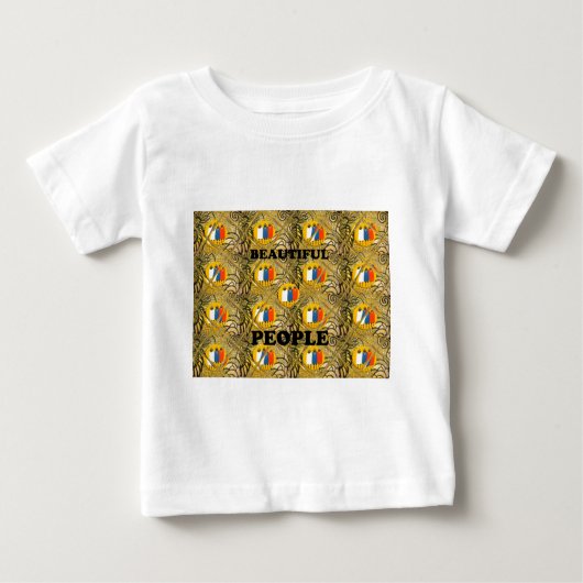 T-shirt Pour Bébé Ethnic African Art Design Imprimer : Beautiful Peo (Devant)