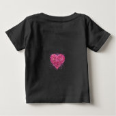 T-shirt Pour Bébé Étincelle rose parties scintillant coeur amour (Dos)