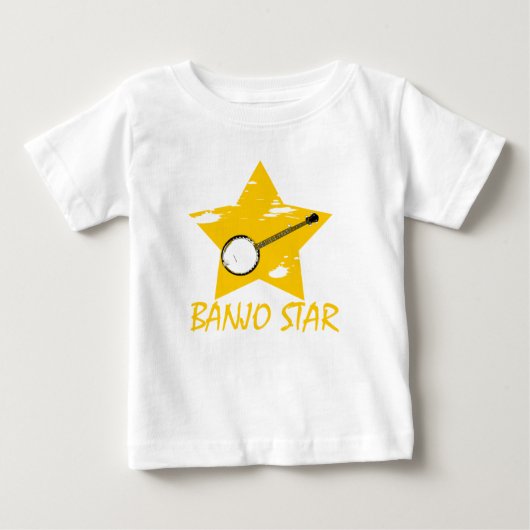 T-shirt Pour Bébé Étoile de banjo (Devant)