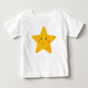 T-shirt Pour Bébé étoile jaune mignonne