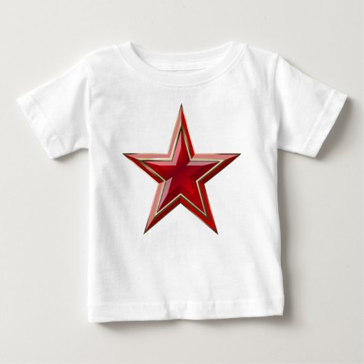 T-shirt Pour Bébé Étoile rouge (Devant)