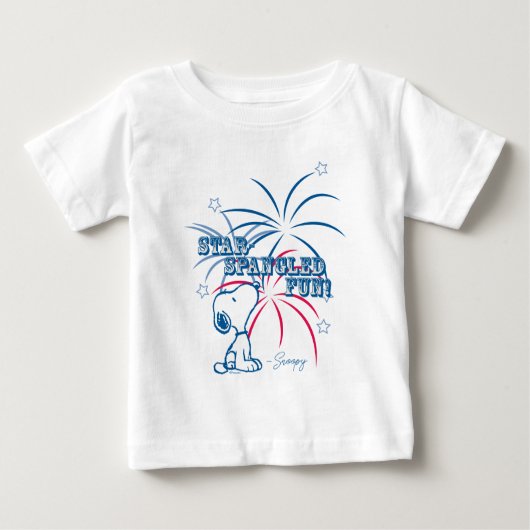 T-shirt Pour Bébé Étoile Snoopy Fun Spangé (Devant)
