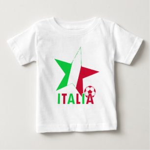 T-shirt Pour Bébé Étoiles du football de l'Italie Italie