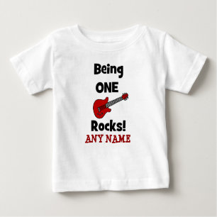 T-shirt Pour Bébé Être un bascule ! avec la chemise de guitare ou