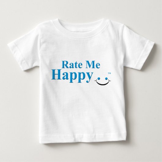 T-shirt Pour Bébé Évaluez-moi heureux (Devant)