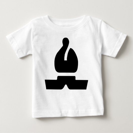 T-shirt Pour Bébé Évêque noir (Devant)