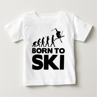 T-shirt Pour Bébé ÉVOLUTION de SKIEUR SOUTENUE POUR SKIER 02.png