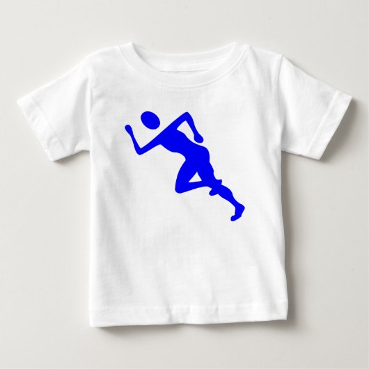 T-shirt Pour Bébé Exécution - Bleu (Devant)