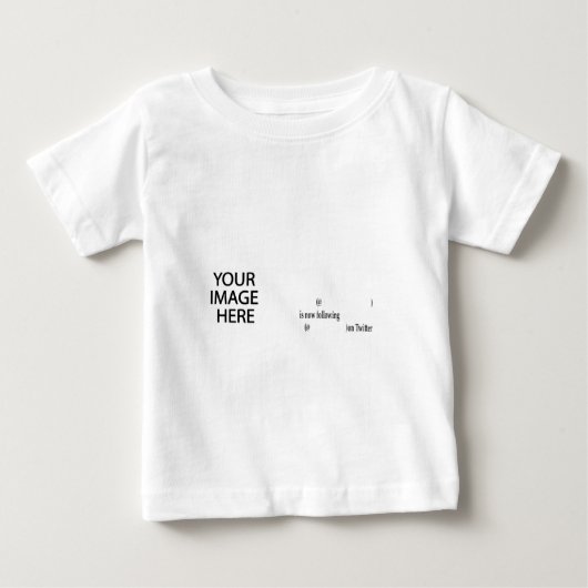 T-shirt Pour Bébé Exemple suivant sur Twitter Ajouter image et texte (Devant)