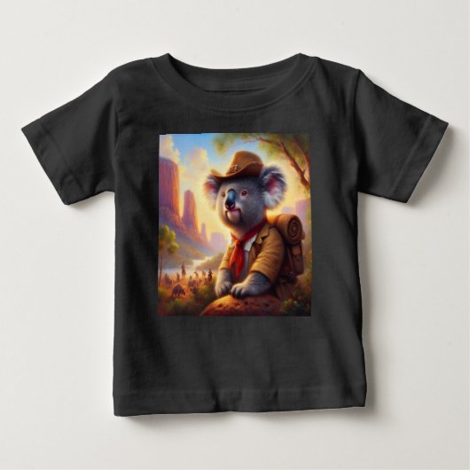 T-shirt Pour Bébé Explorateur Koala (Devant)